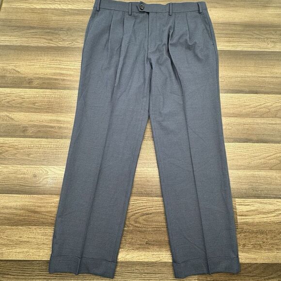 Ralph Ralph Lauren Pants Mens 38x30 blue Pleat Front Straight‎ Dress Mint Cond - Picture 1 of 5